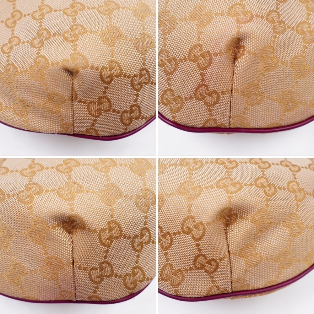 (MT388) GUCCI Monogram Web Halfmoon Crossbody Bag - Picture 12 of 16